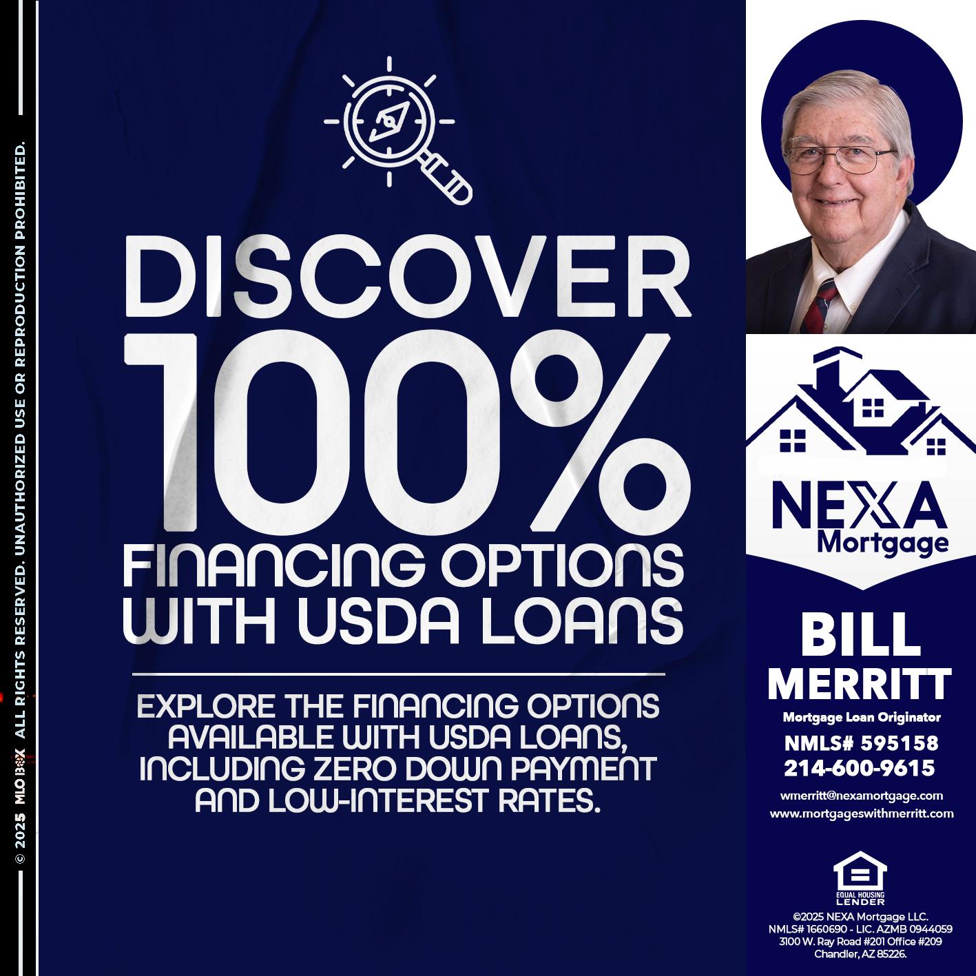 DISCOVER 100% - Bill Merritt -Mortgage Loan Originator