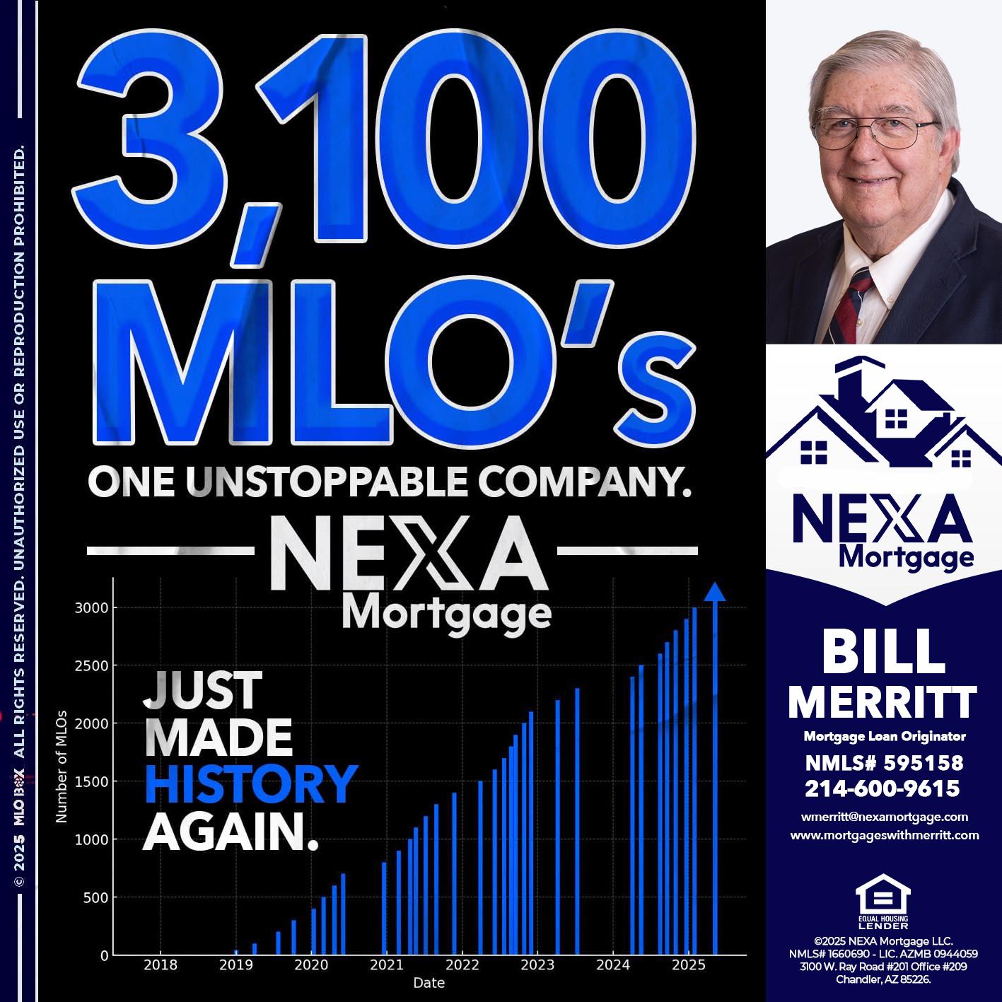 3,100 MLO´s - Bill Merritt -Mortgage Loan Originator