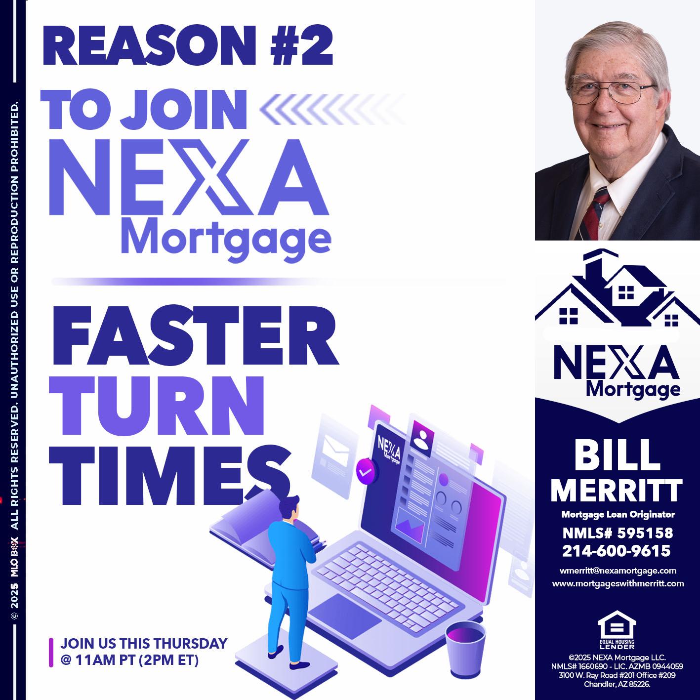 REASON 2 - Bill Merritt -Mortgage Loan Originator