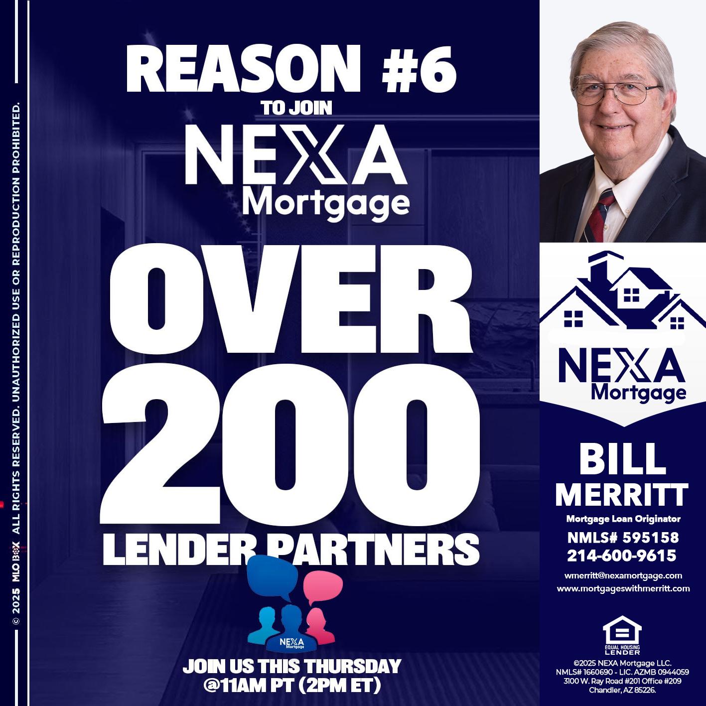 REASON 6 - Bill Merritt -Mortgage Loan Originator