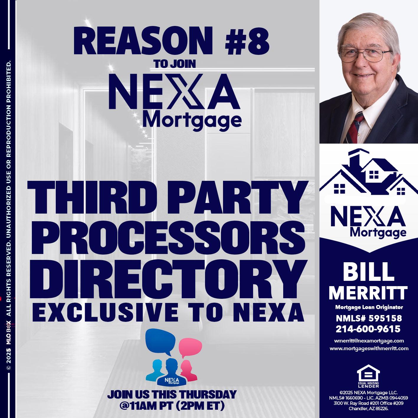 REASON 8 - Bill Merritt -Mortgage Loan Originator