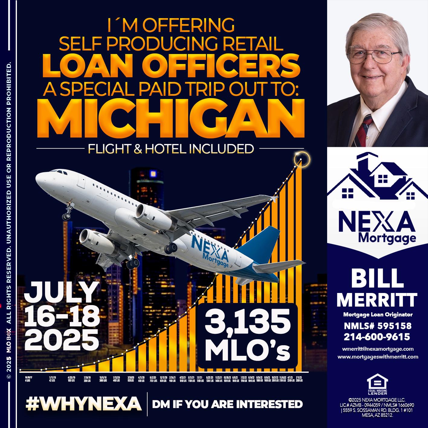 MICHIGAN TRIP - Bill Merritt -Mortgage Loan Originator