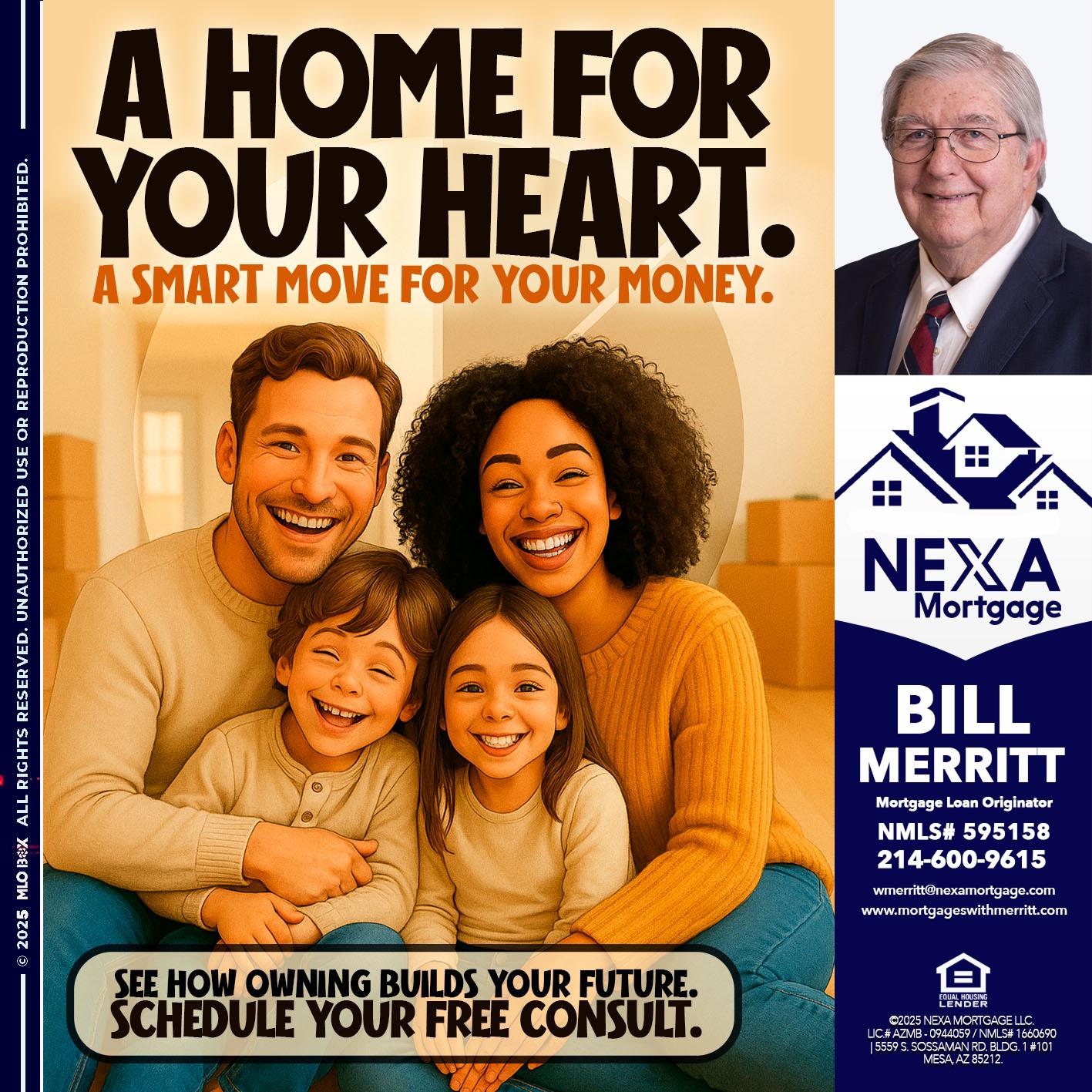 A HOME FOR - Bill Merritt -Mortgage Loan Originator