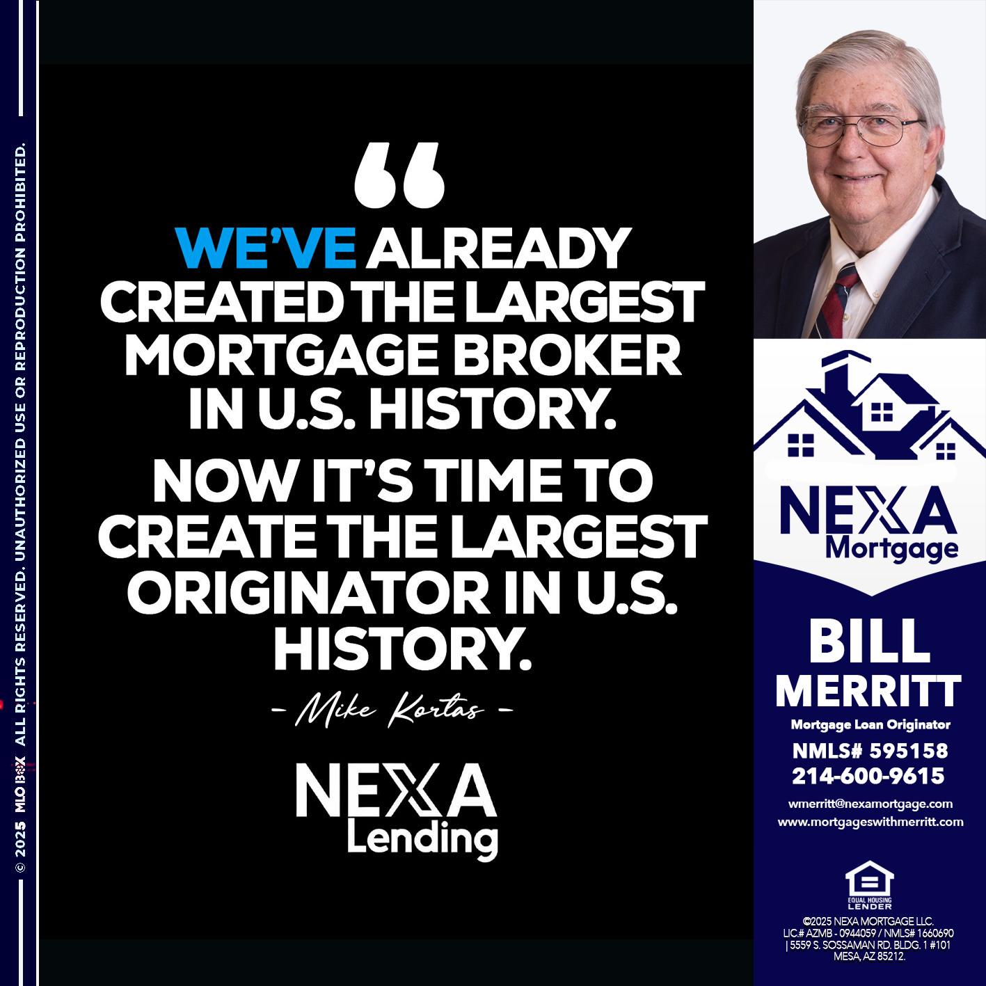 MIKE KORTAS - Bill Merritt -Mortgage Loan Originator