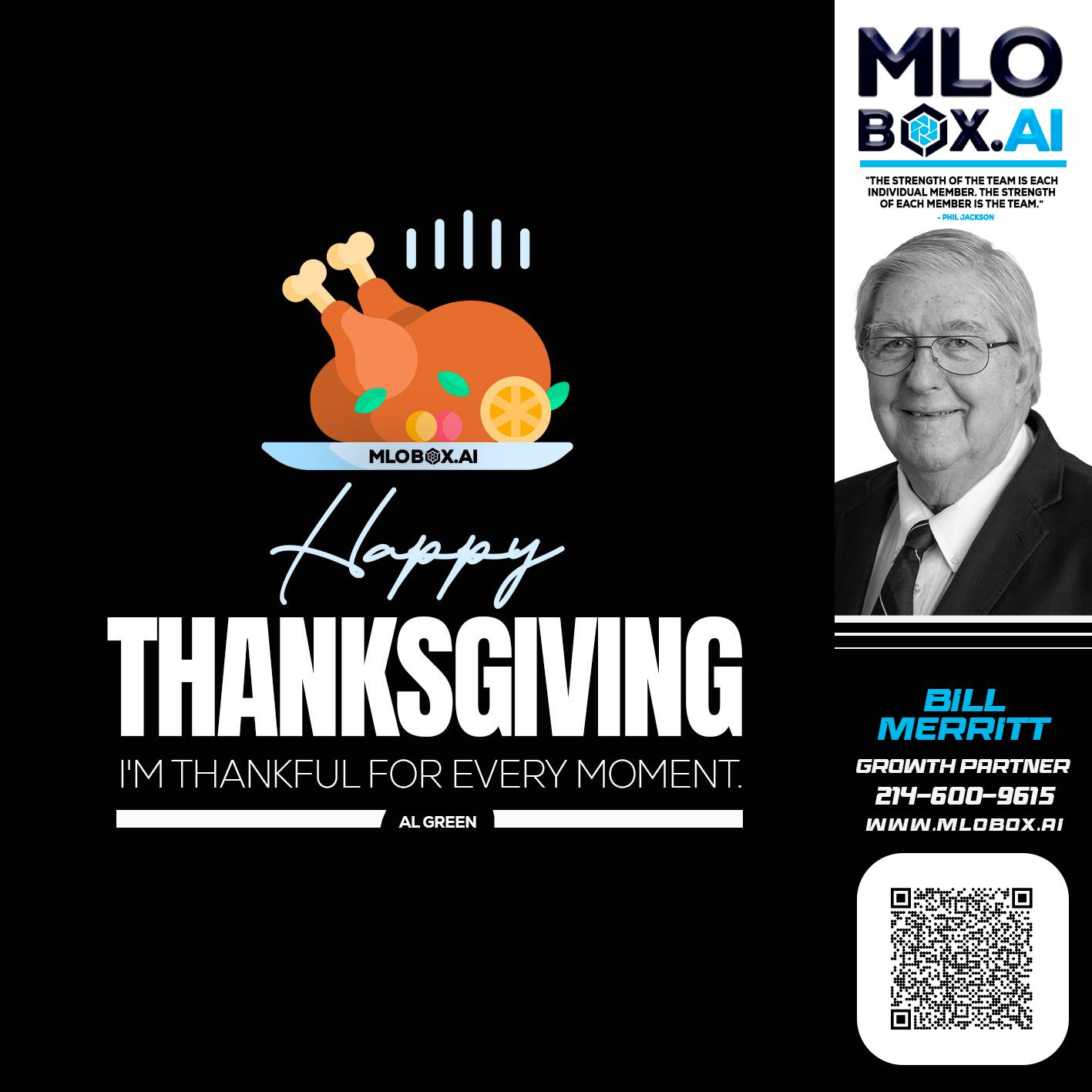 HAPPY THANKSGIVING - Bill Merritt -Mortgage Loan Originator