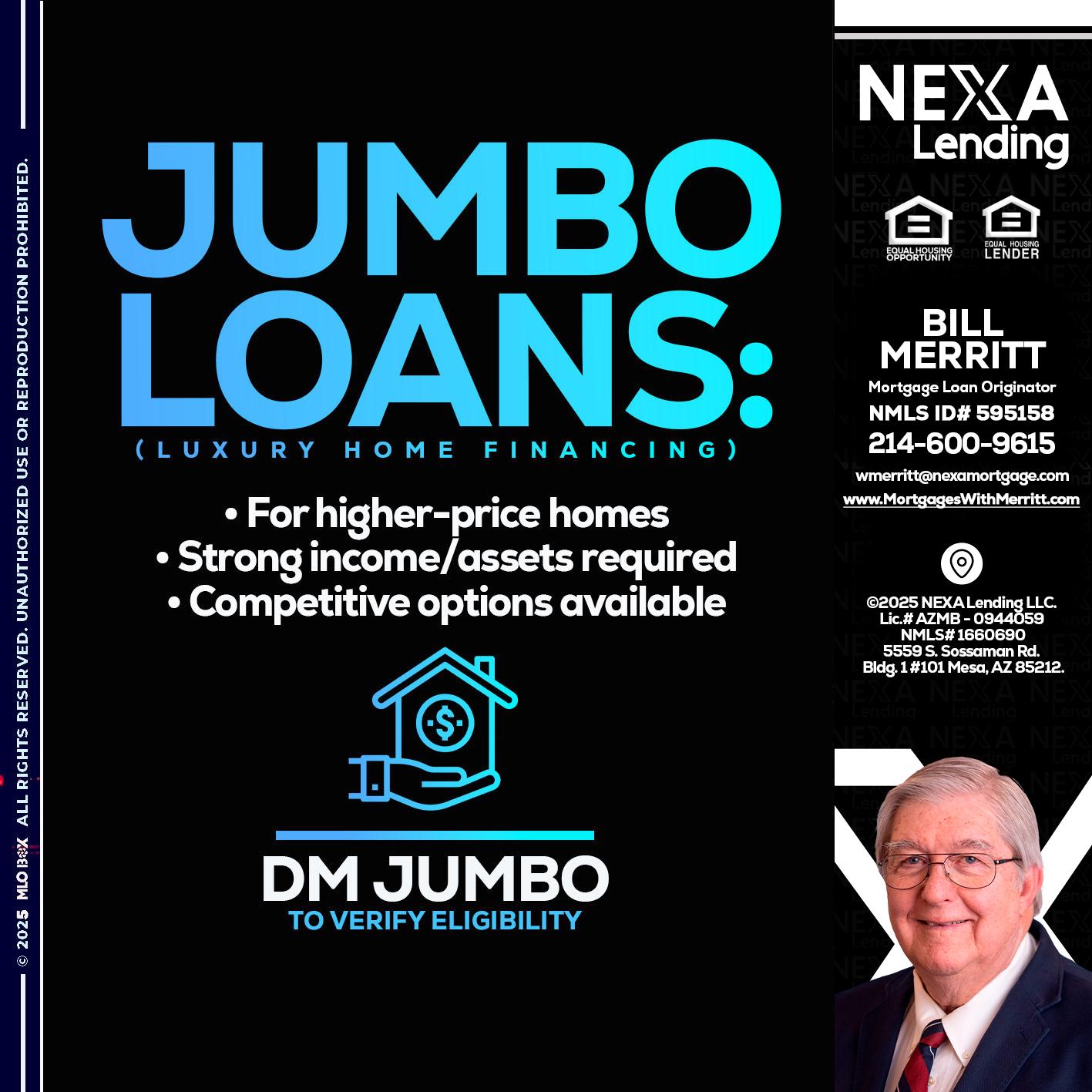 JUMBO LOANS - Bill Merritt -Mortgage Loan Originator