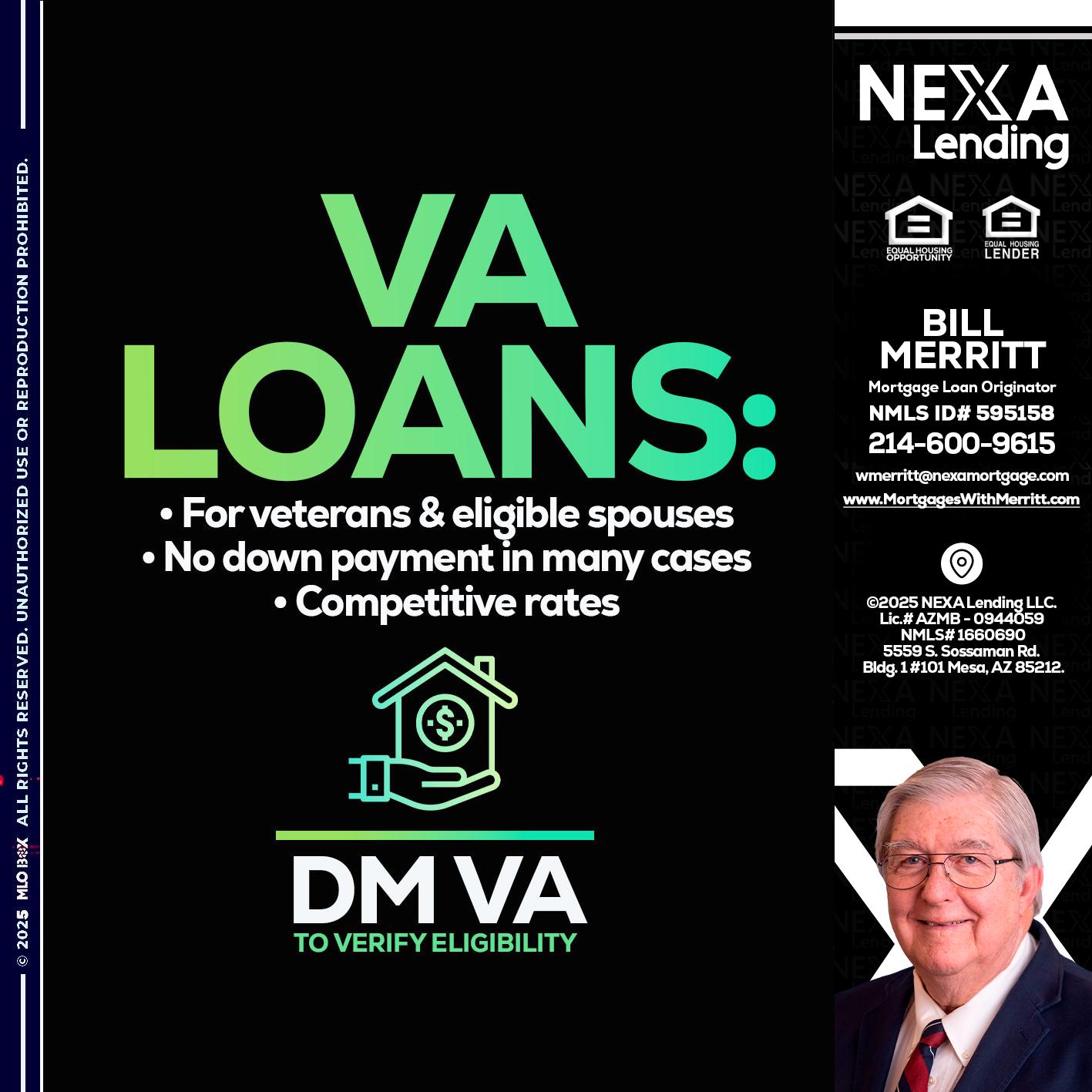 VA LOANS - Bill Merritt -Mortgage Loan Originator