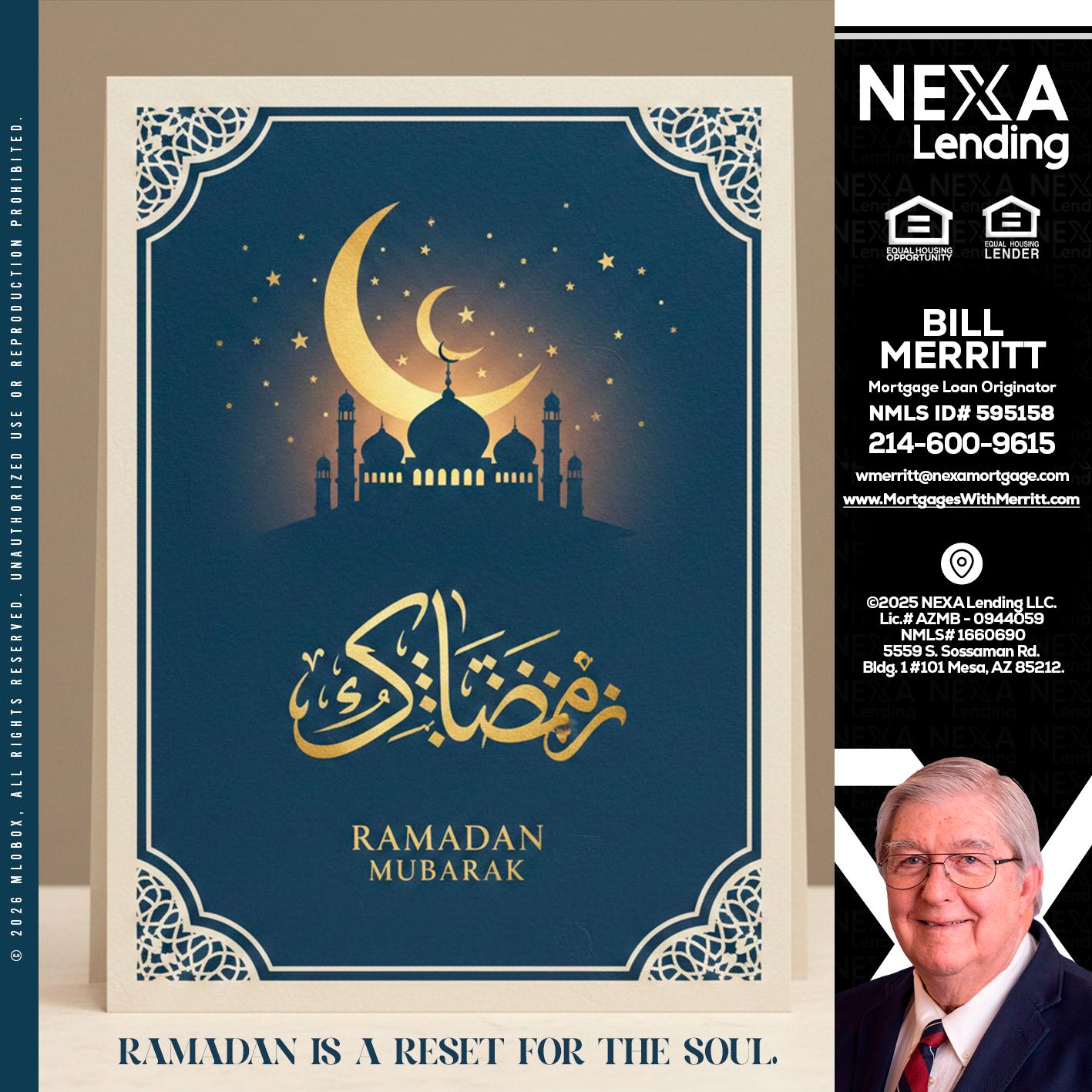 HAPPY RAMADAN - Bill Merritt -Mortgage Loan Originator