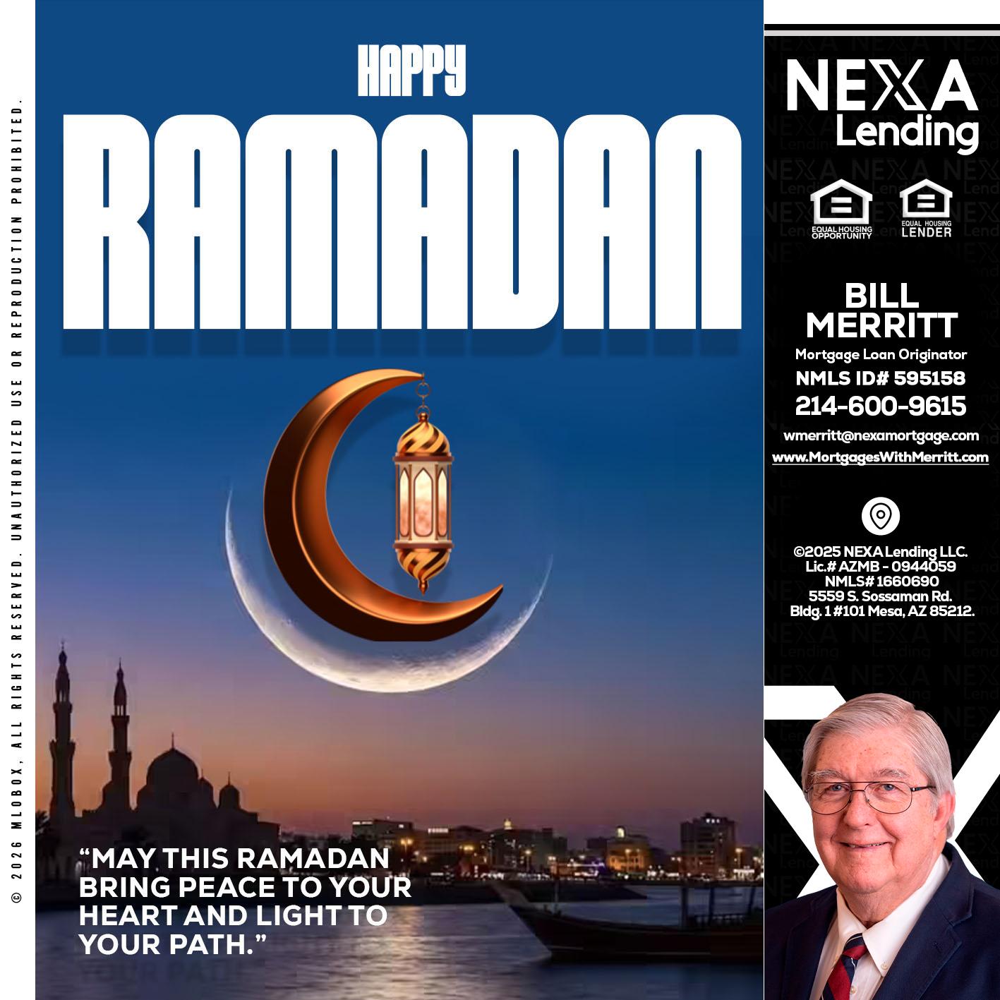 RAMADAN - Bill Merritt -Mortgage Loan Originator