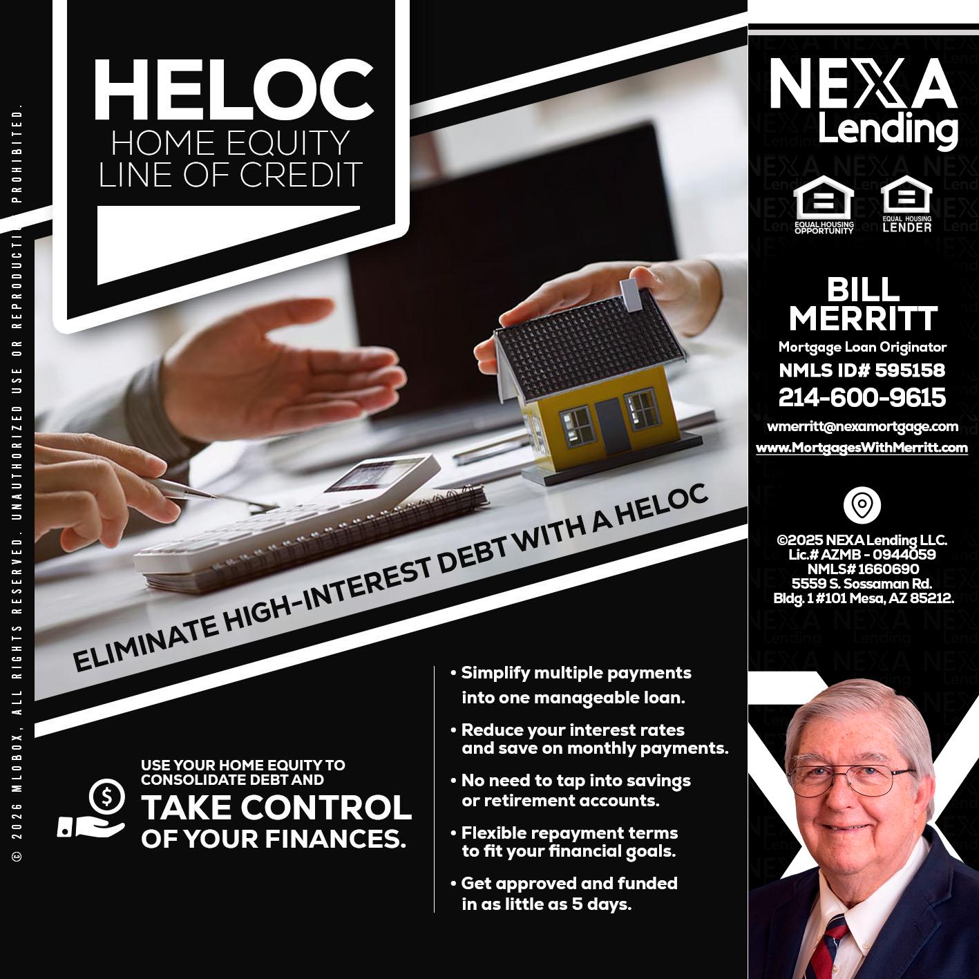 HELOC - Bill Merritt -Mortgage Loan Originator