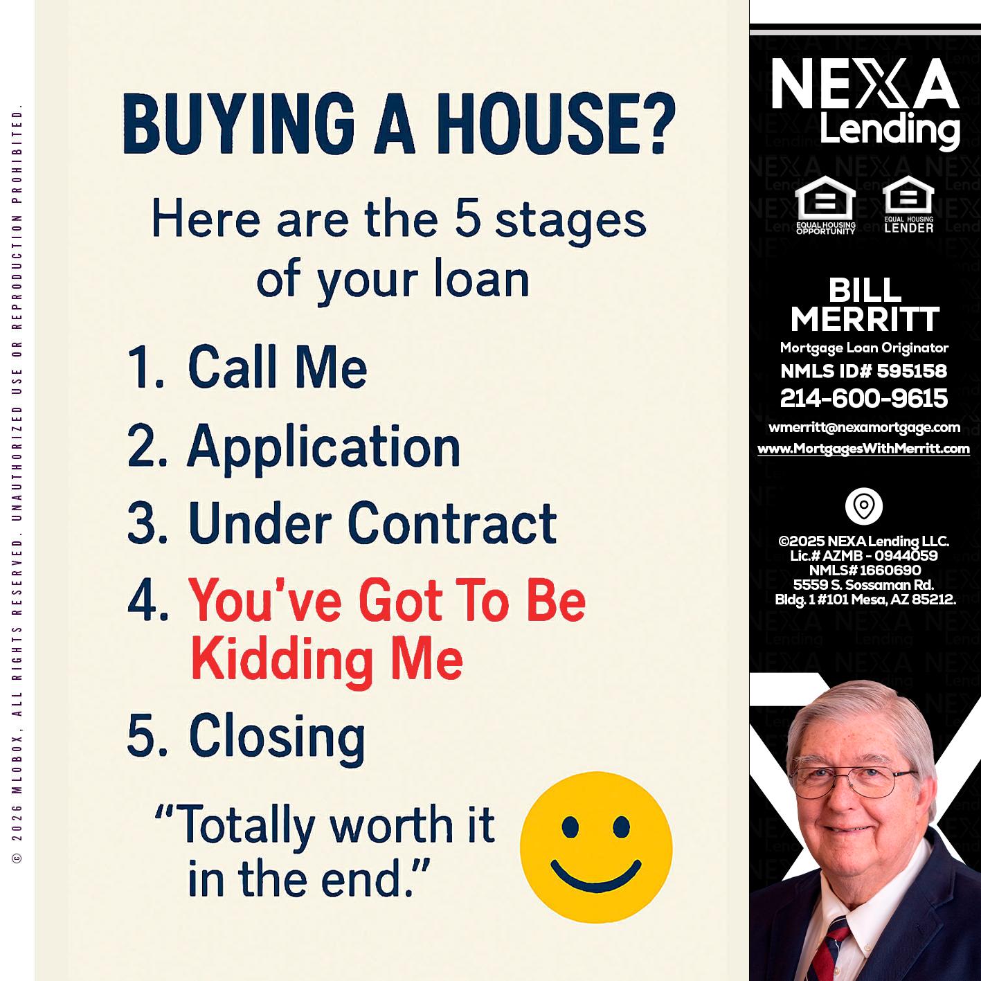 BUYING A HOUSE - Bill Merritt -Mortgage Loan Originator