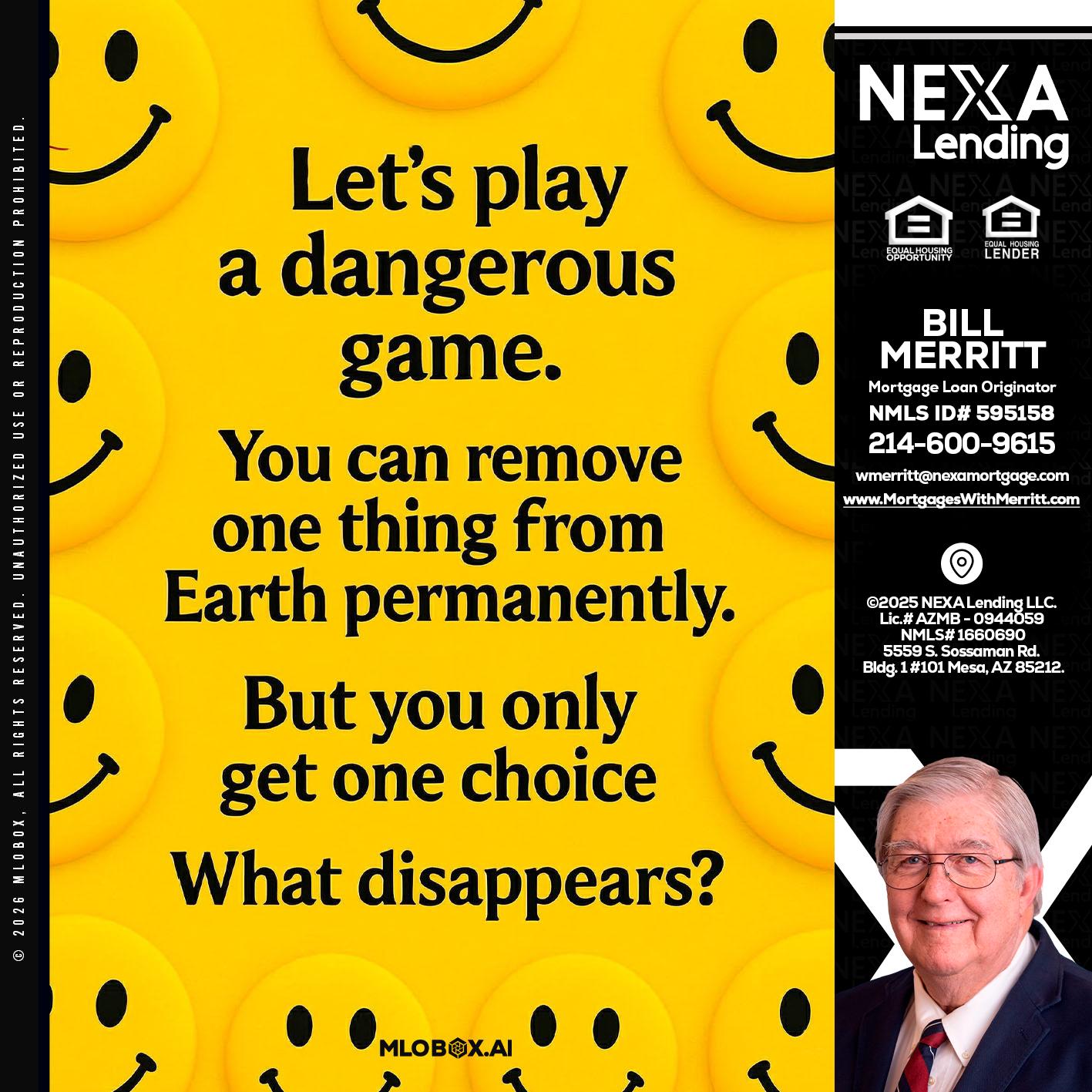 LETS PLAY - Bill Merritt -Mortgage Loan Originator