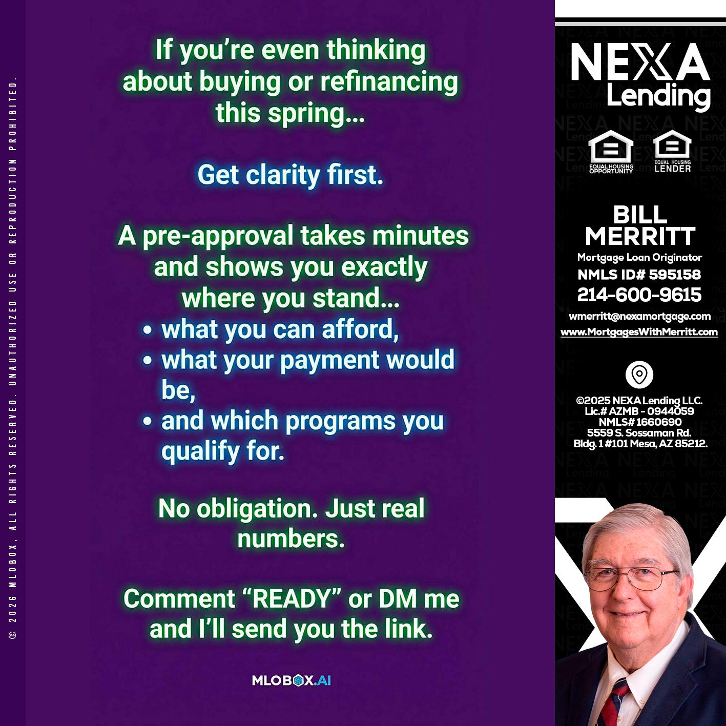 IF YOU THINKING - Bill Merritt -Mortgage Loan Originator