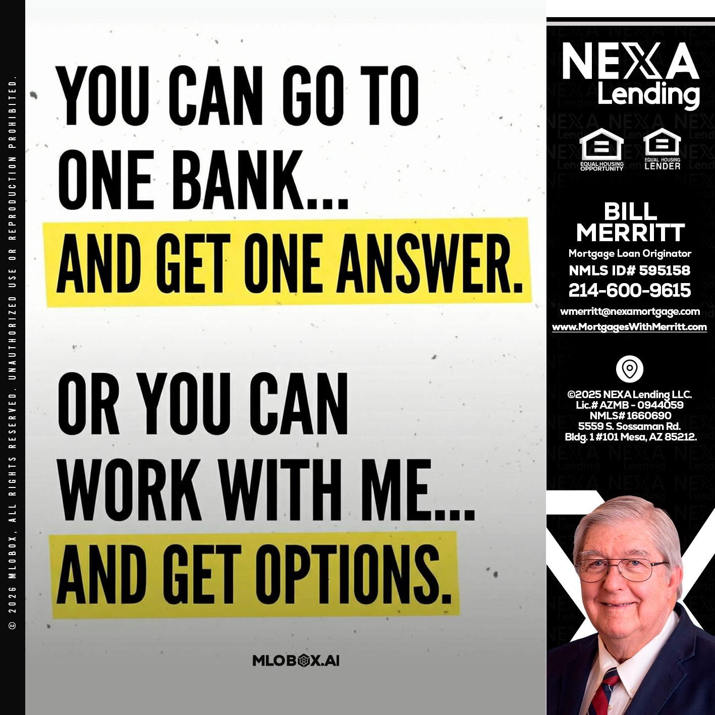 YOU CAN GO TO - Bill Merritt -Mortgage Loan Originator