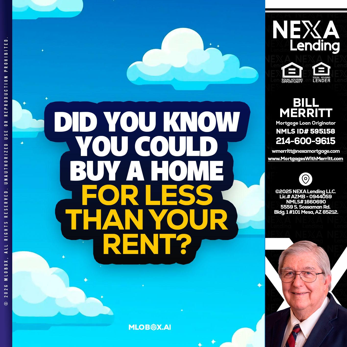 DID YOU KNOW - Bill Merritt -Mortgage Loan Originator