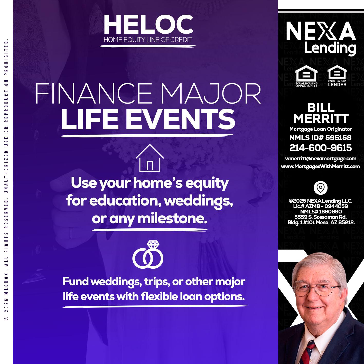 HELOC - Bill Merritt -Mortgage Loan Originator