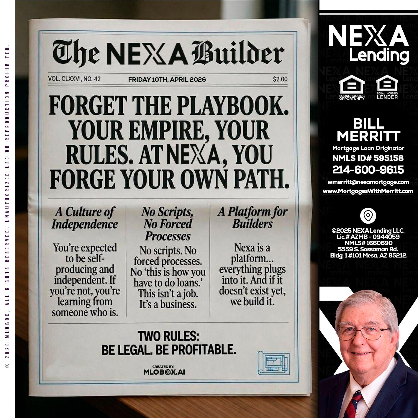 THE NEXA BUILDER - Bill Merritt -Mortgage Loan Originator