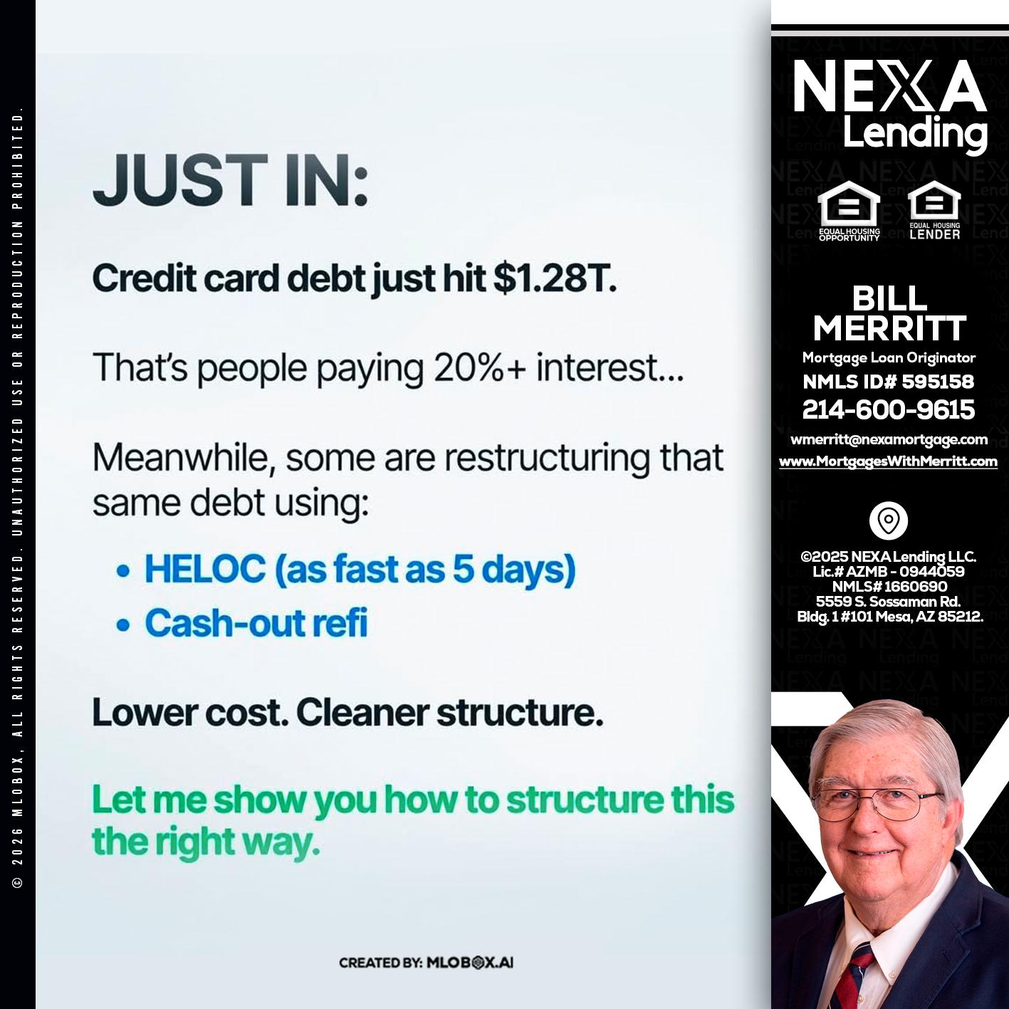 JUST IN - Bill Merritt -Mortgage Loan Originator