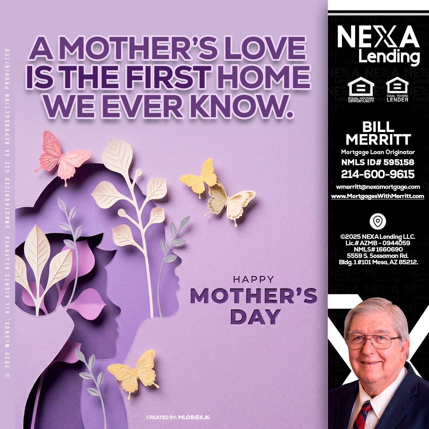 MOTHERS DAY - Bill Merritt -Mortgage Loan Originator