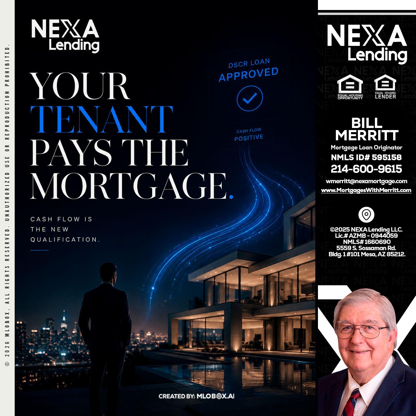 DSCR LOANS - Bill Merritt -Mortgage Loan Originator