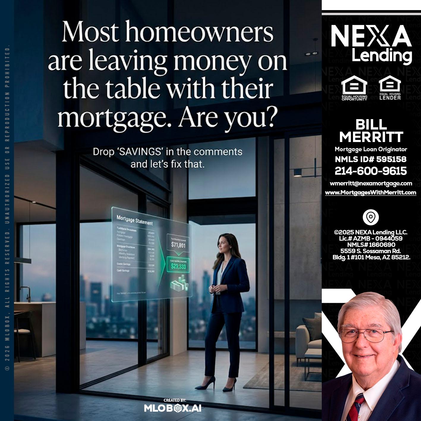 MOST OWNERS - Bill Merritt -Mortgage Loan Originator