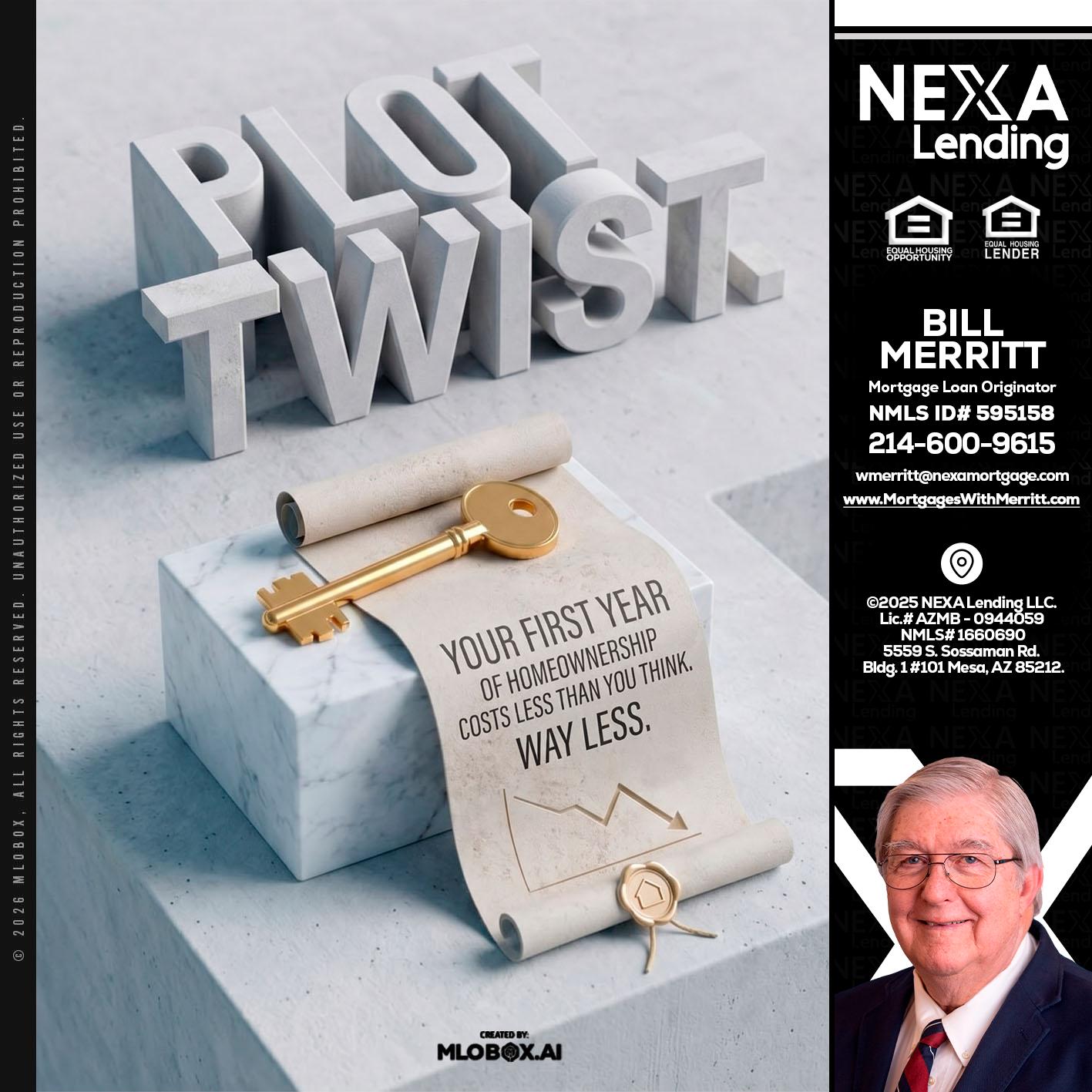 PLOT TWIST - Bill Merritt -Mortgage Loan Originator