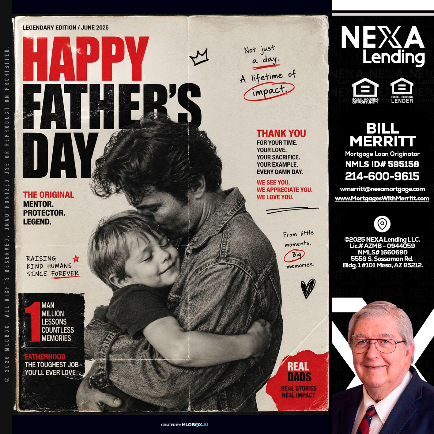 HAPPY FATHERS DAY - Bill Merritt -Mortgage Loan Originator