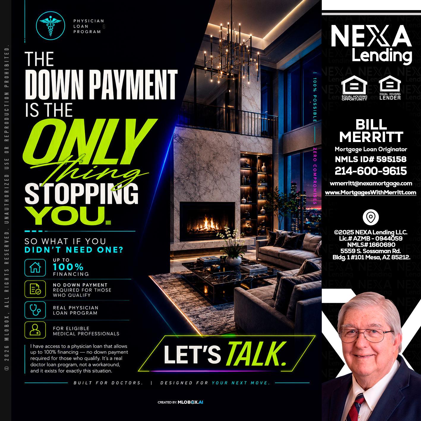 THE DOWN PAYMENT - Bill Merritt -Mortgage Loan Originator