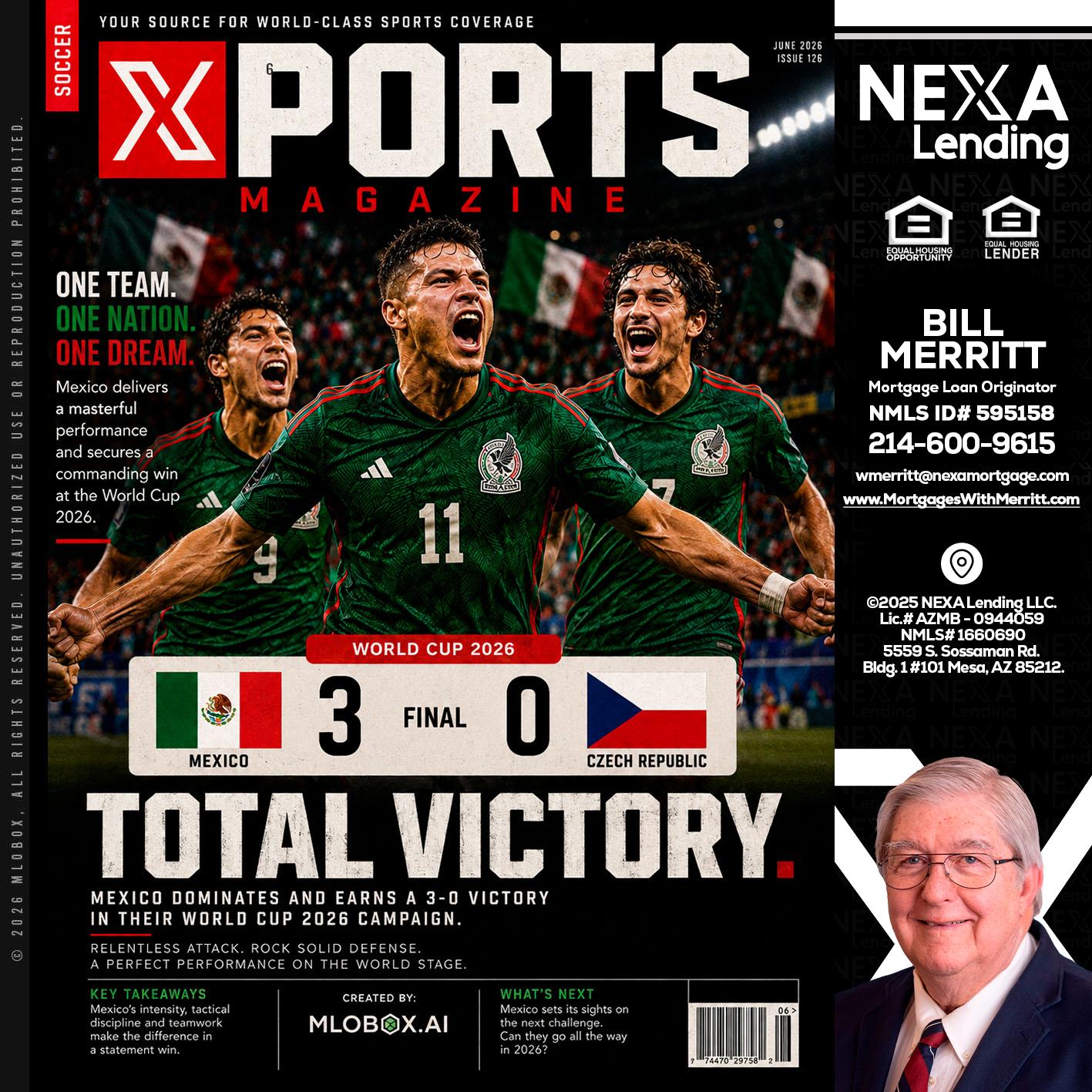 World Cup 2026 MEX 1-0 CZECH - Bill Merritt -Mortgage Loan Originator