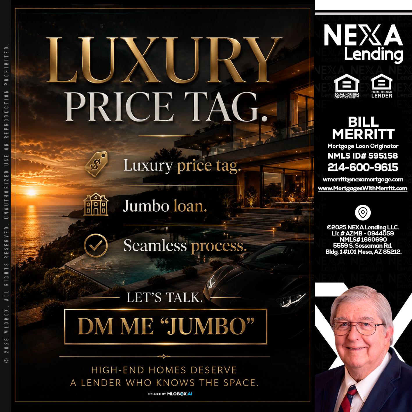 LUXURY PRICE - Bill Merritt -Mortgage Loan Originator