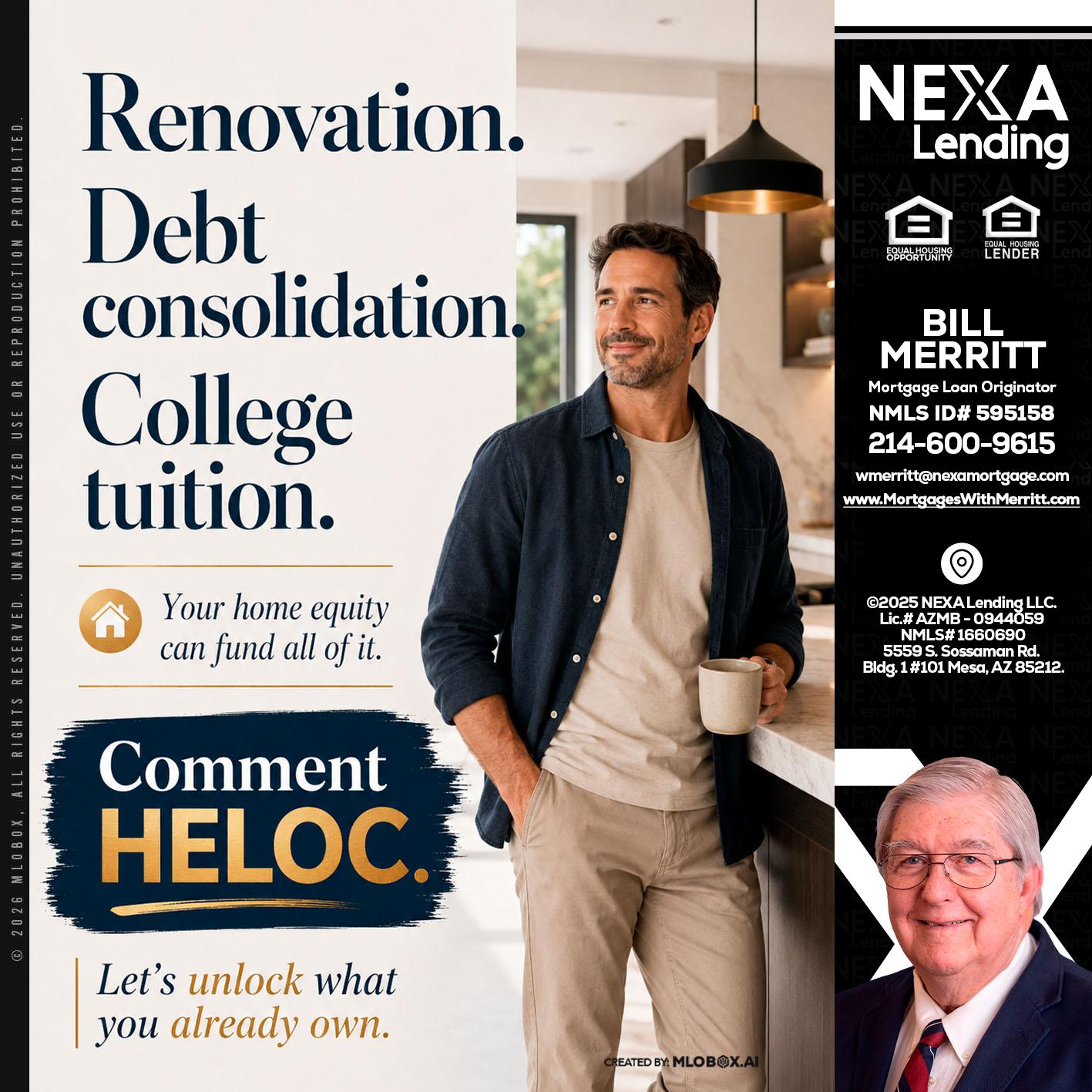RENOVATION DEBT - Bill Merritt -Mortgage Loan Originator