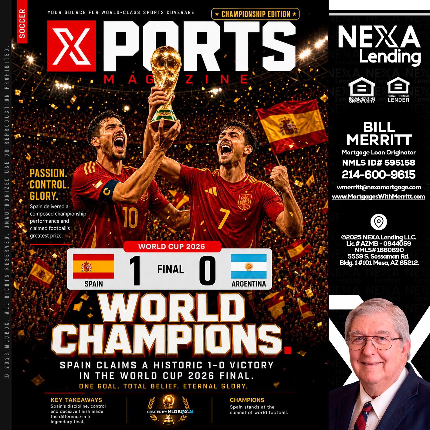 SPAIN CHAMPION - Bill Merritt -Mortgage Loan Originator
