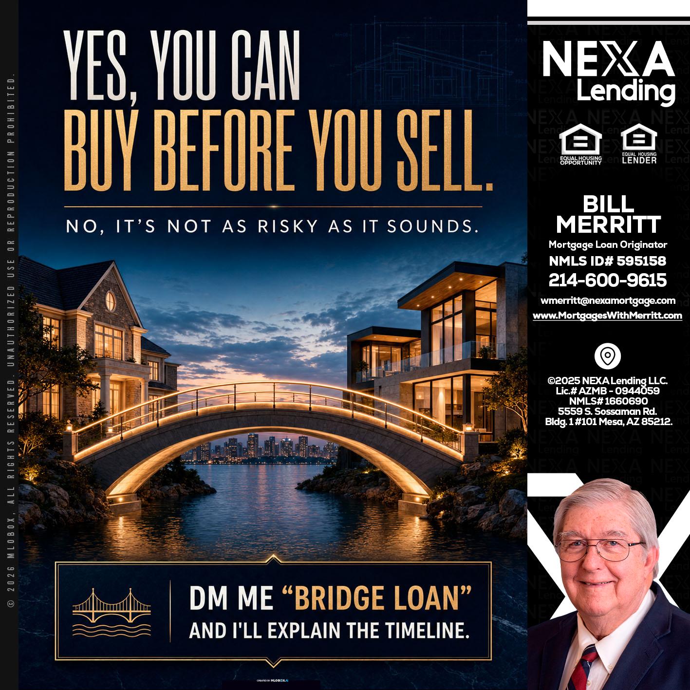 YES, YOU CAN - Bill Merritt -Mortgage Loan Originator