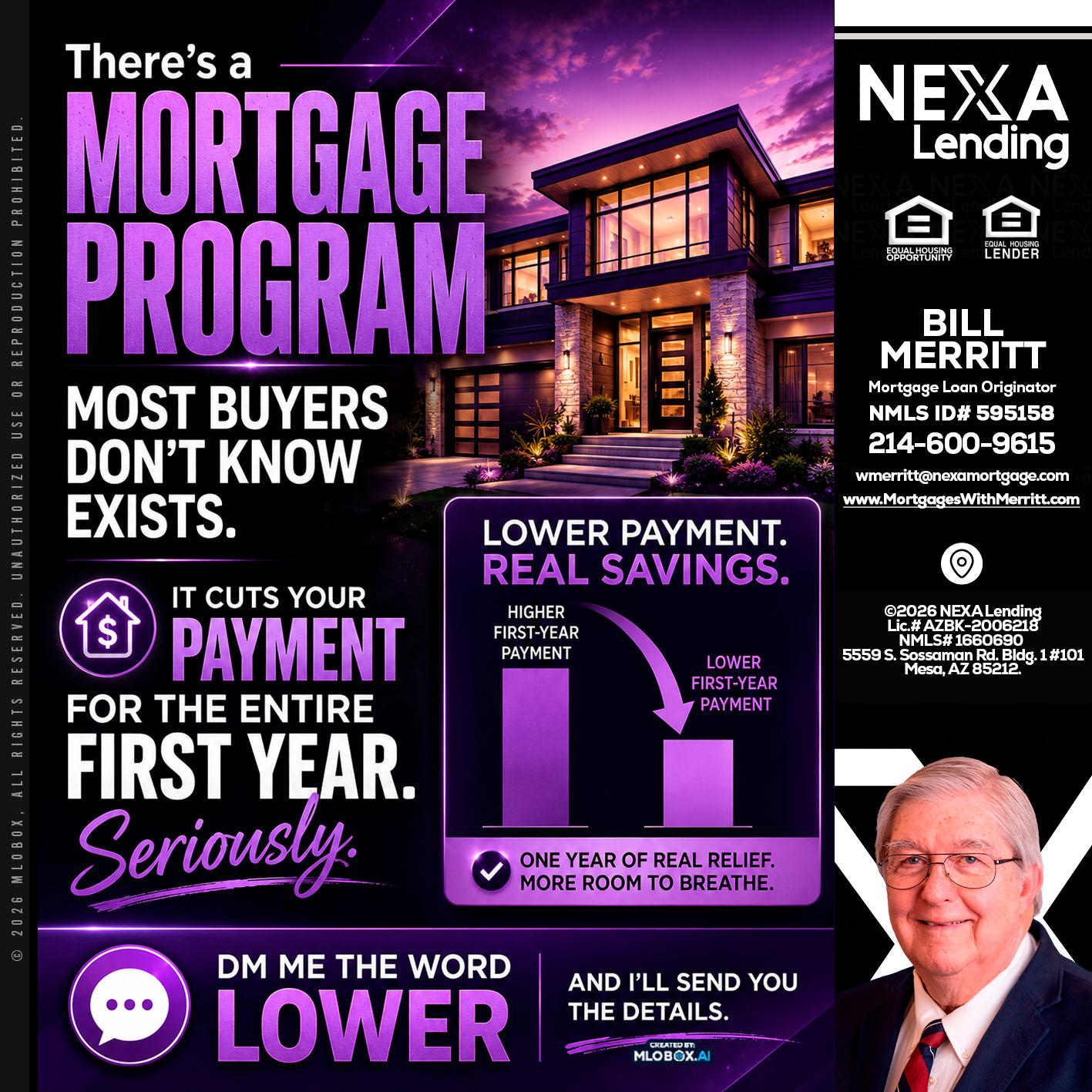 MORTGAGE PROGRAM - Bill Merritt -Mortgage Loan Originator