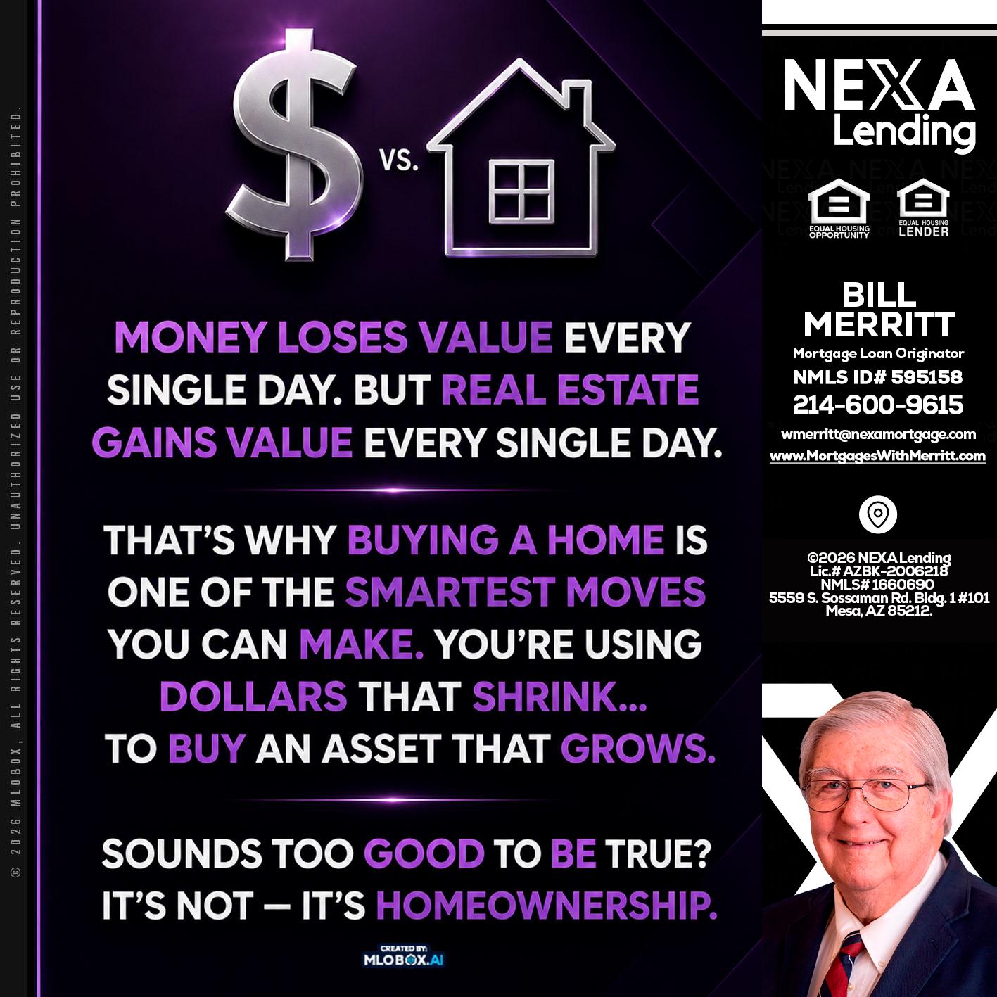MONEY LOSES - Bill Merritt -Mortgage Loan Originator