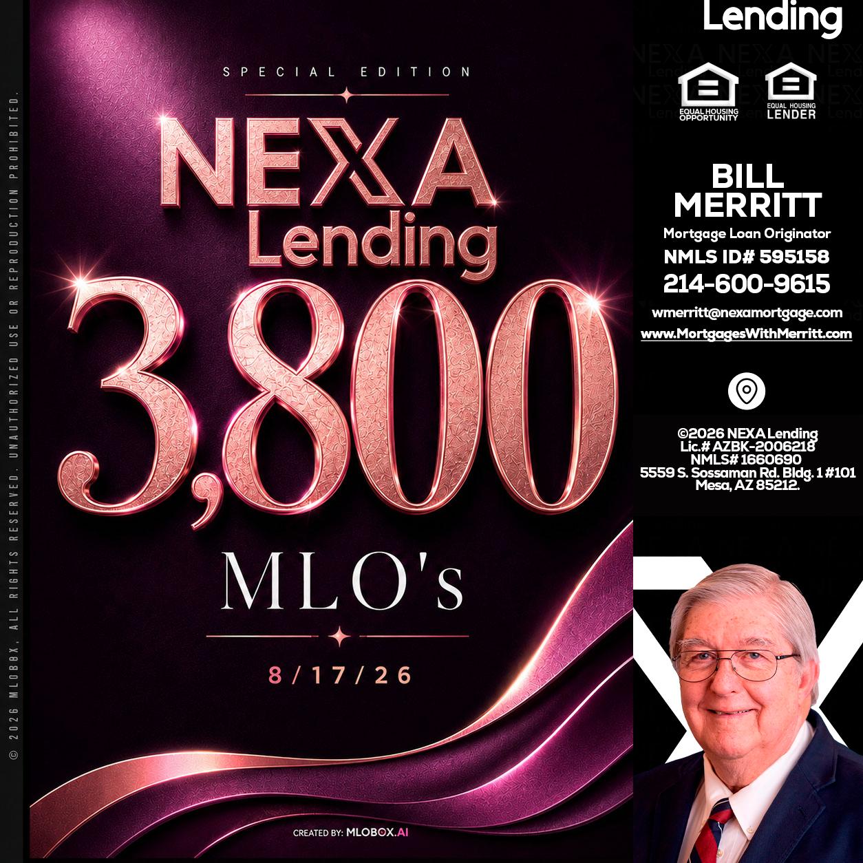 3800 MLOs - Bill Merritt -Mortgage Loan Originator
