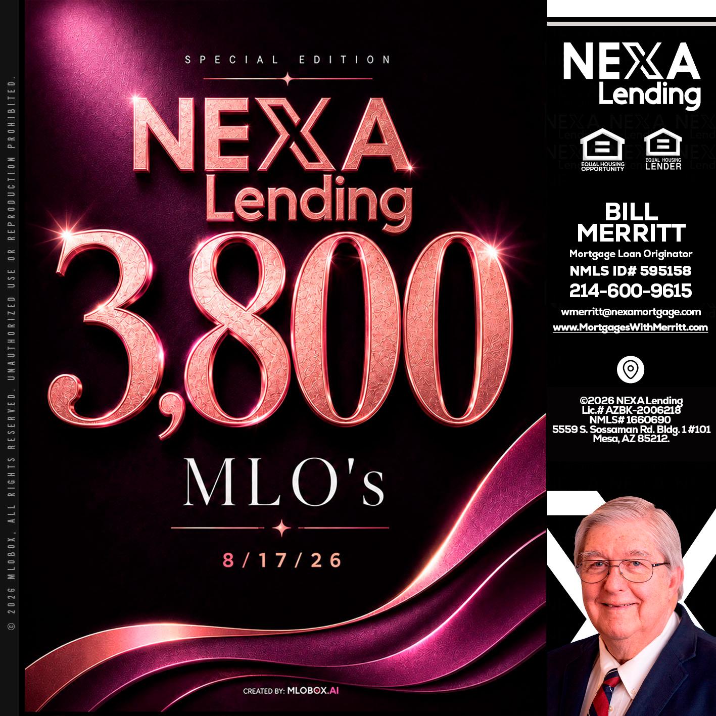 3800 MLOs - Bill Merritt -Mortgage Loan Originator