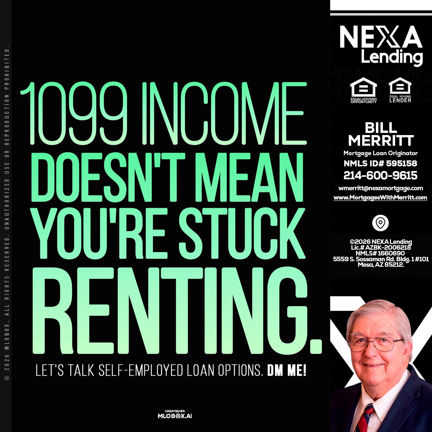 1099 income - Bill Merritt -Mortgage Loan Originator
