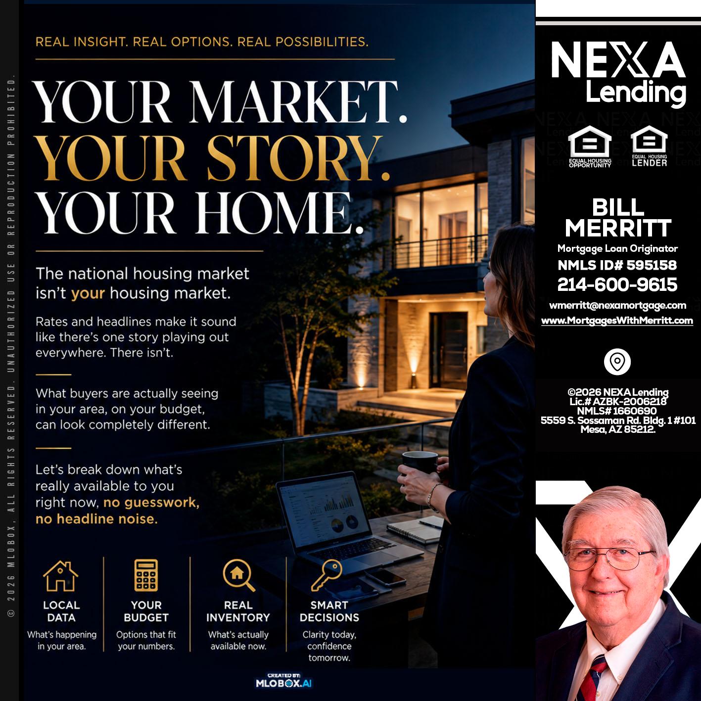 your market - Bill Merritt -Mortgage Loan Originator