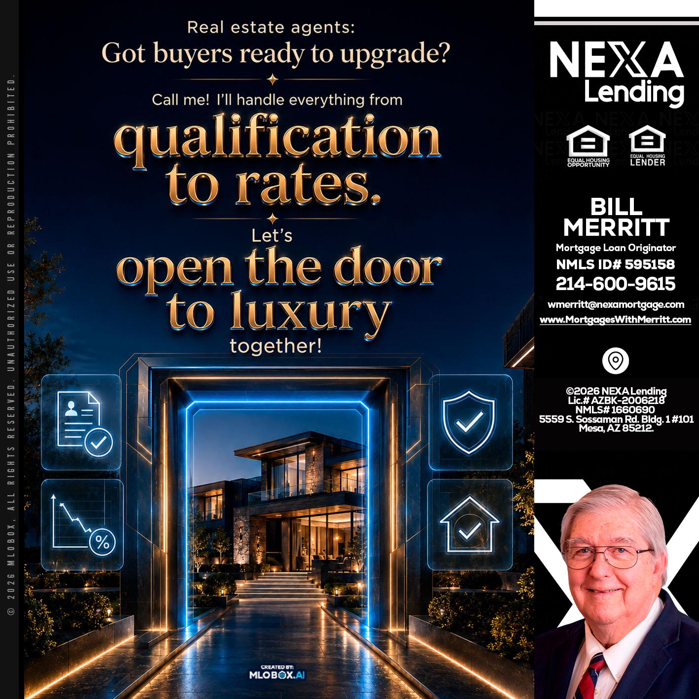 QUALIFICATION TO RATES - Bill Merritt -Mortgage Loan Originator