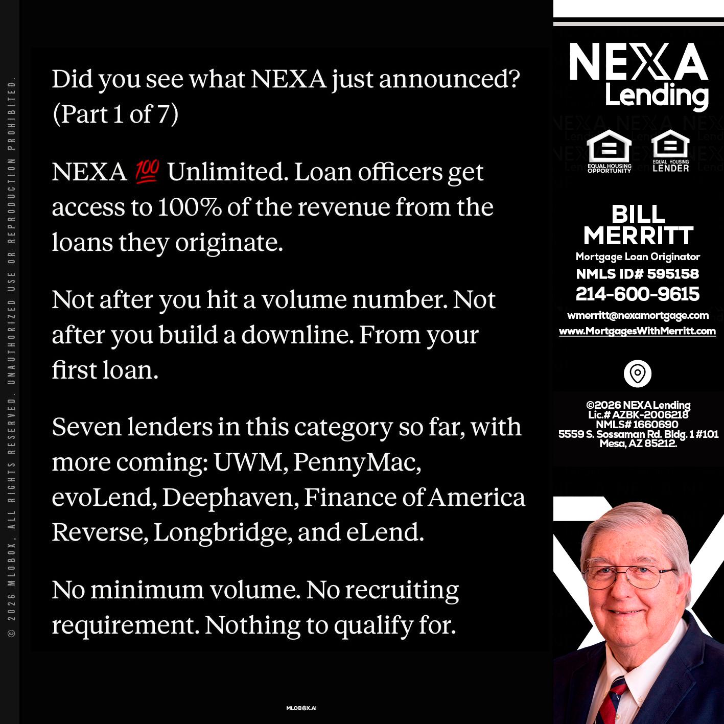DID YOU KNOW - Bill Merritt -Mortgage Loan Originator